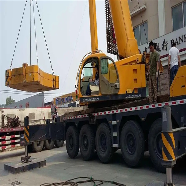 杭州余杭当地吊车出租|机器吊装|75吨|工厂搬迁服务